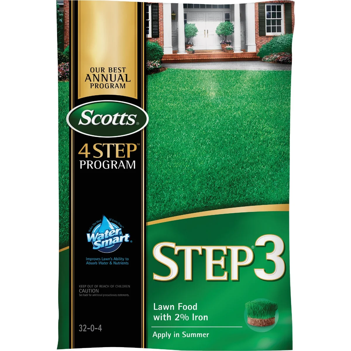 Trusted Scotts 4-Step Program Step 3 12.60 Lb. 5000 Sq. Ft. 32-0-4 Lawn Fertilizer with 2 Iron Clean