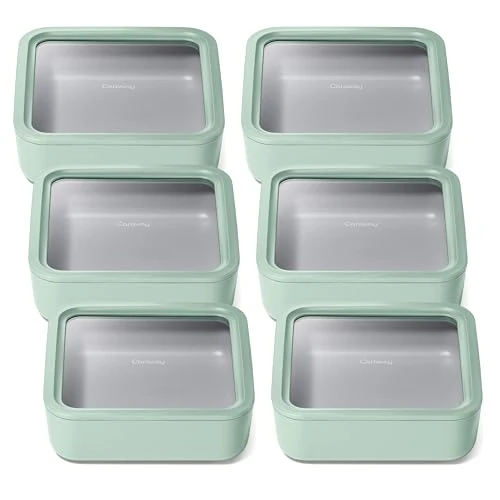 Superior 6 Piece Glass Food Storage Container Set 6 Count Modern