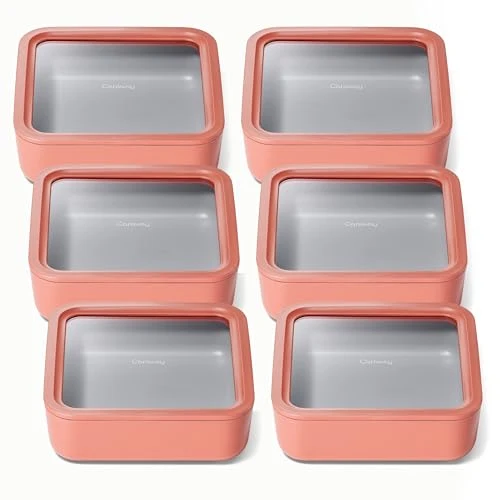 Practical 6 Piece Glass Food Storage Container Set 6 Count Certified