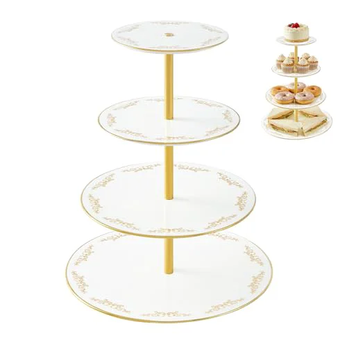 Solid 4 Tier Cupcake Stand Tower Smooth