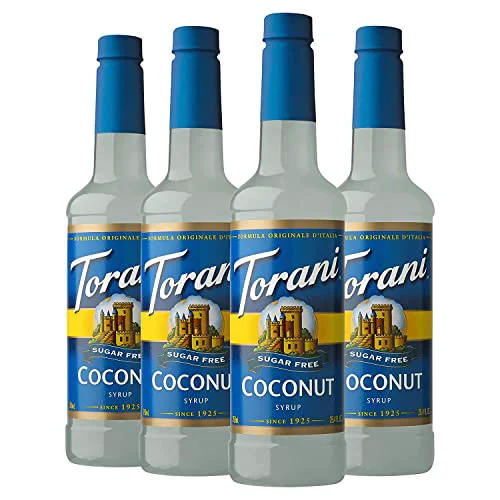 Fast Sugar Coconut Flavored Drink Syrup 101.6 Fl Oz High-End
