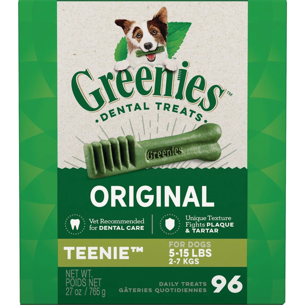 Smooth Greenies Teenie Toy Dog Flavor Dental Dog Treat 96-Pack Responsible