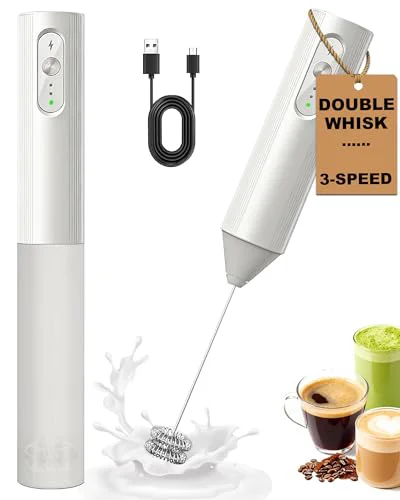Trusted 3 Speed Rechargeable Milk Frother Handheld Elegant