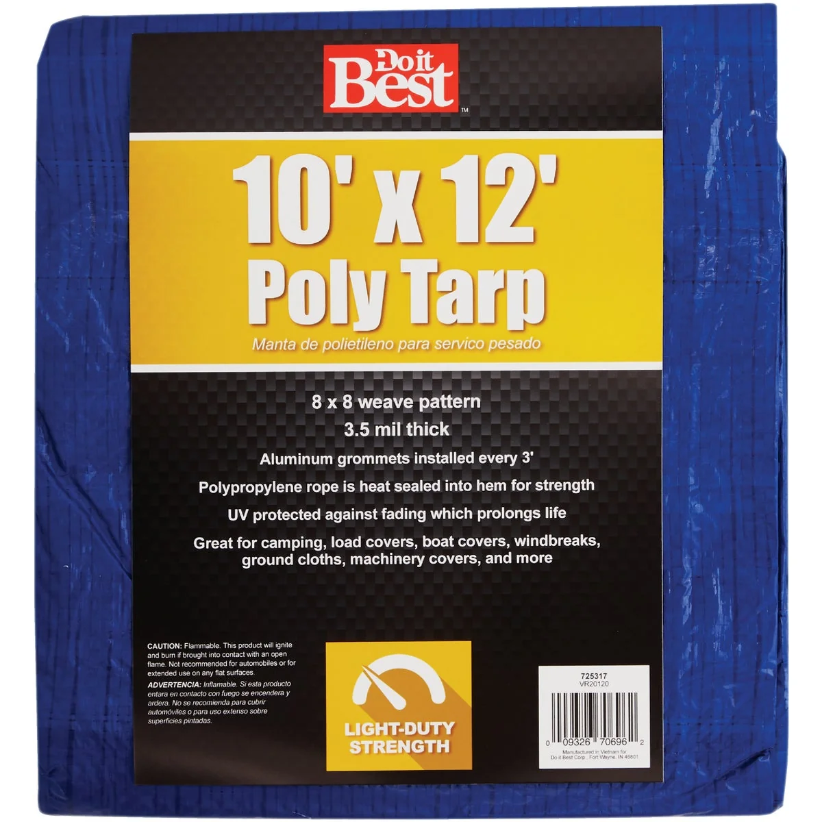 Secure Do it Blue Woven 10 Ft. x 12 Ft. General Purpose Tarp Trusted