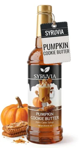 Efficient Coffee Syrup Pumpkin Cookie Butter Flavored Syrup for Drinks 25.4 Fl Oz First-Class