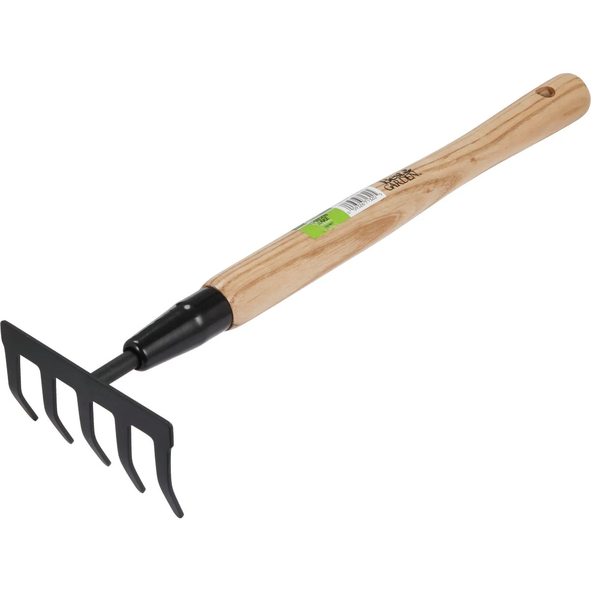 Long-Lasting Garden 5 In. Steel Level Garden Rake 5-Tine Classic