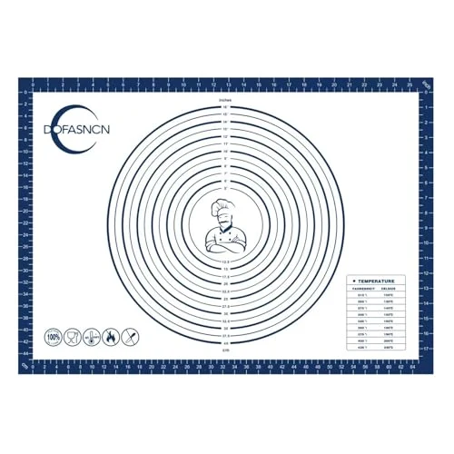 Verified Silicone Pastry Mat for Rolling Dough Non Slip Non Stick Dough Mat for Restaurants Home Baking Luxury