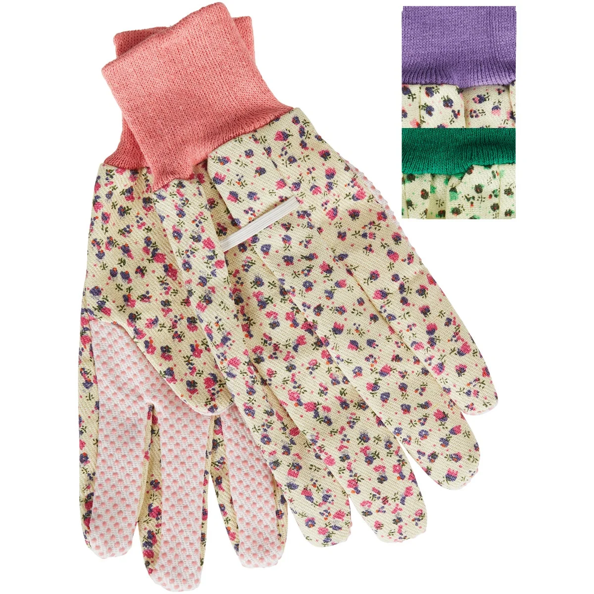 Artisan Garden Women's 1 Size Fits All Canvas Garden Glove with Knit Cuff Stylish