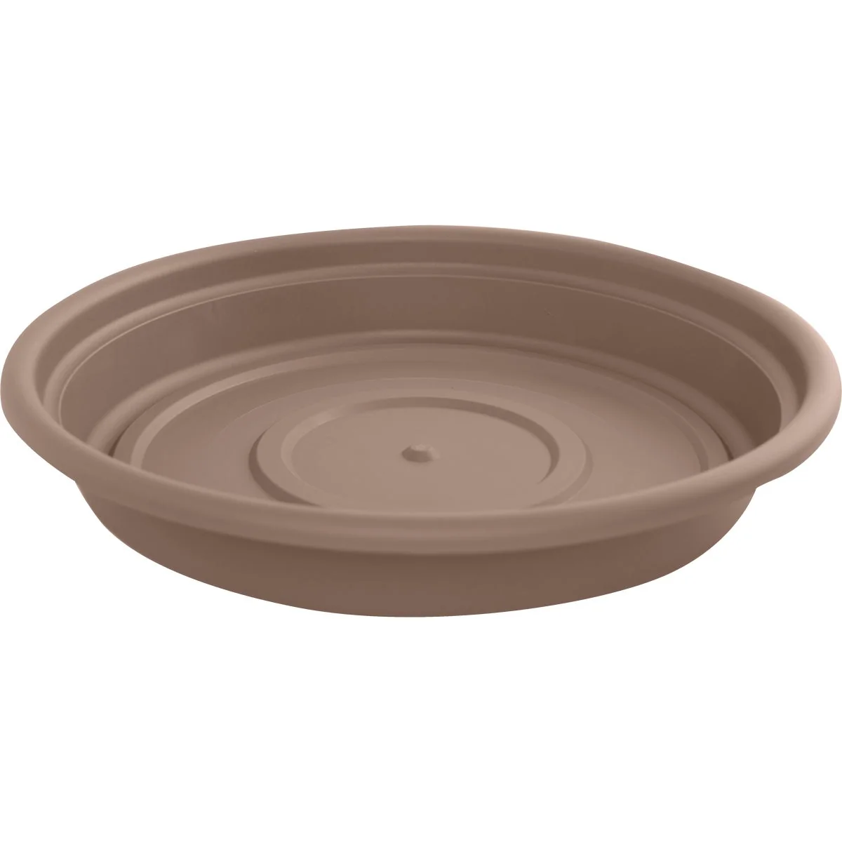 Authentic Bloem 12 In. Chocolate Poly Classic Flower Pot Saucer Detailed