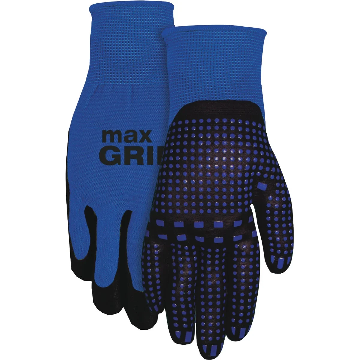 Premium Midwest Gloves Gear MAX Grip Unisex Large XL Coated Gloves Blue Stylish