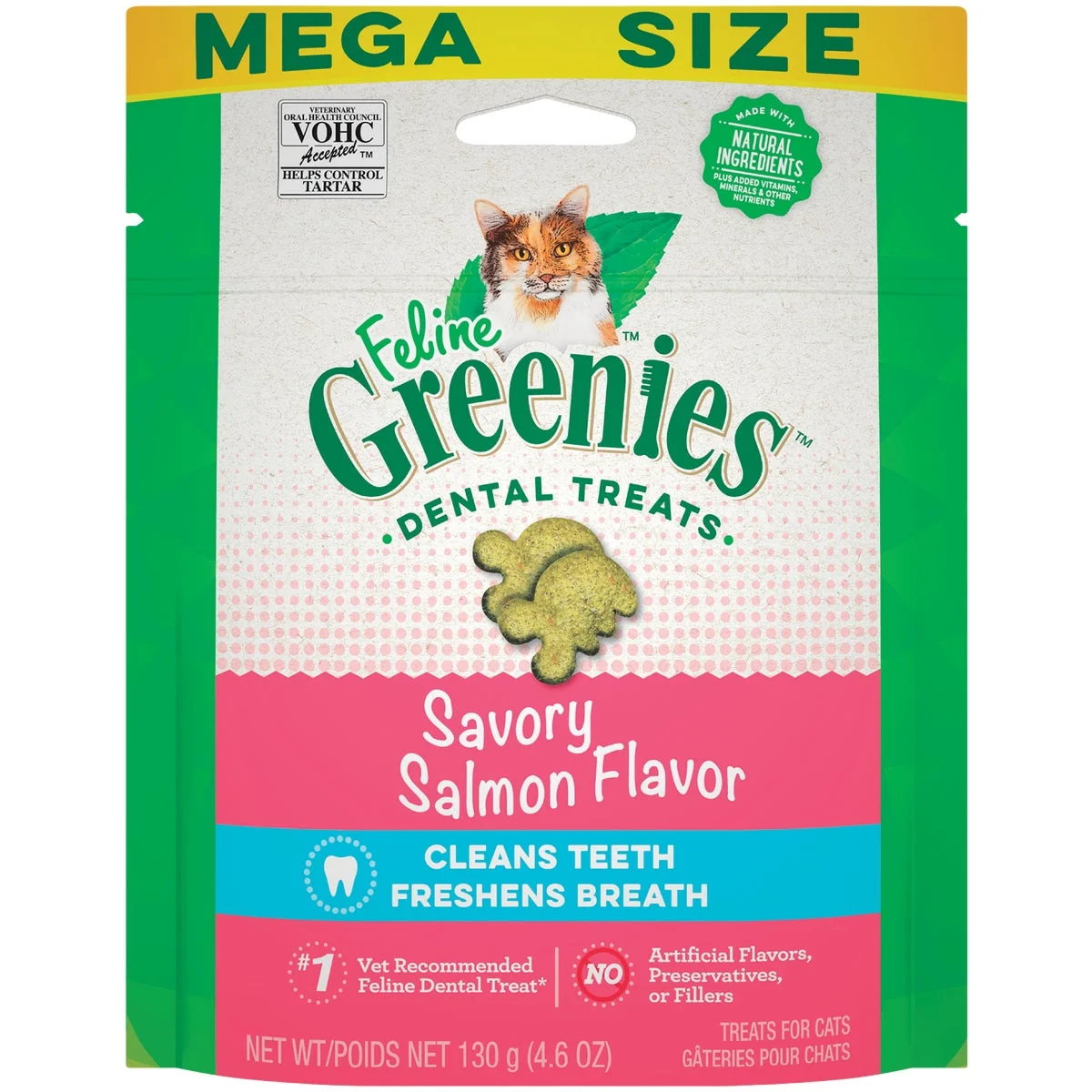 Innovative Greenies Savory Salmon 4.6 Oz. Dental Cat Treats Original
