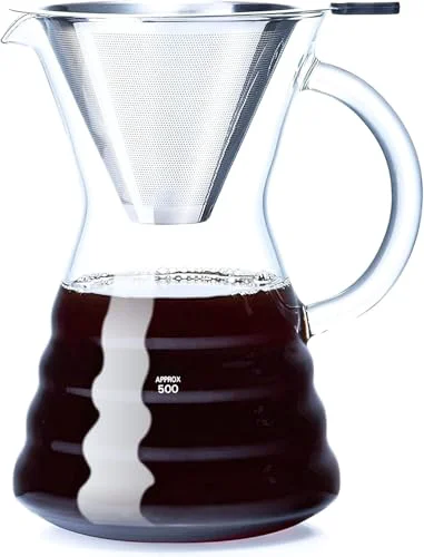 Relaxed 18 Pack Pour Over Coffee Maker with Permanent Stainless Filter 27 fl oz 18 Count Modern