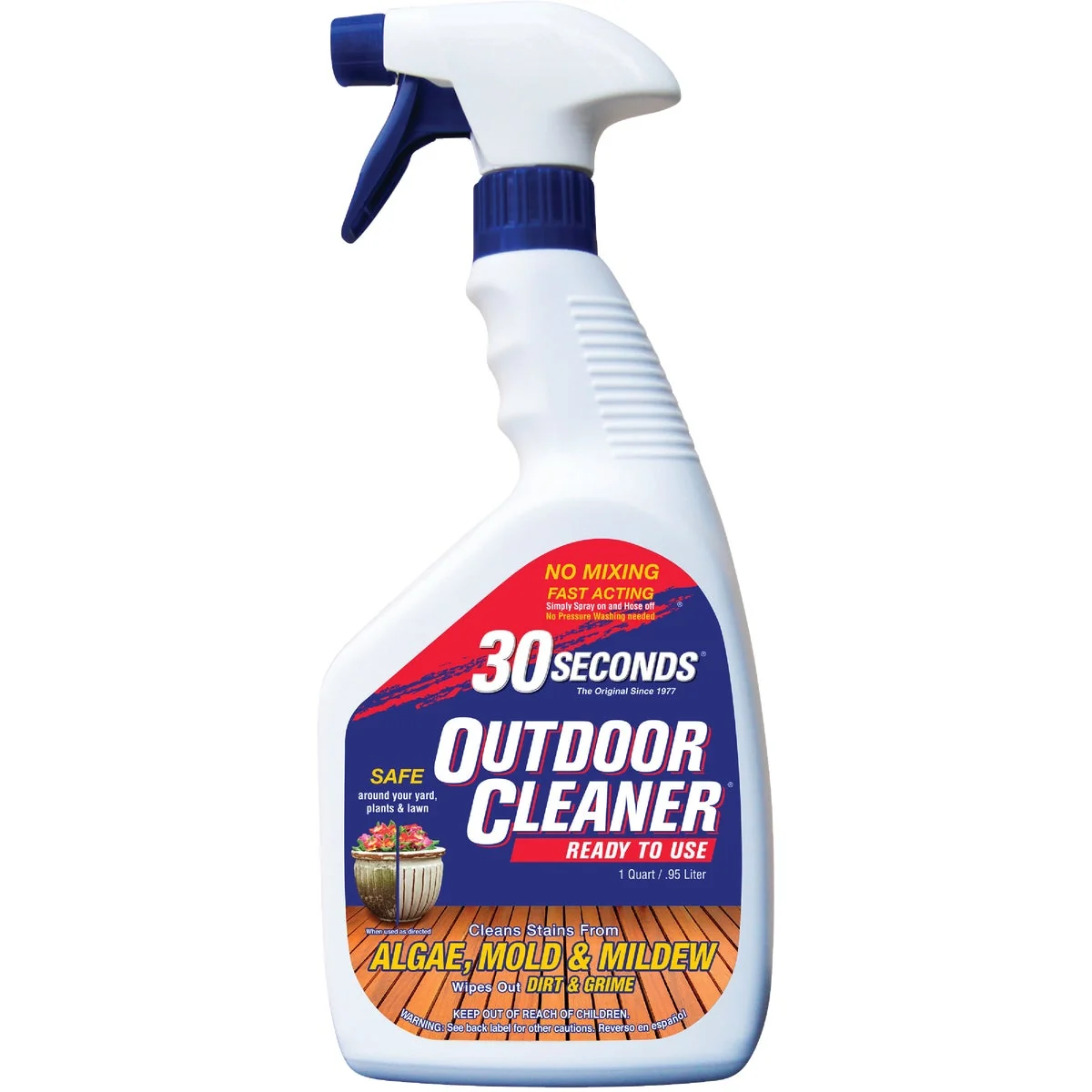 High-End 30 seconds Outdoor Cleaner 1 Qt. Ready To Use Trigger Spray Algae Mold Mildew Stain Remover Healthy