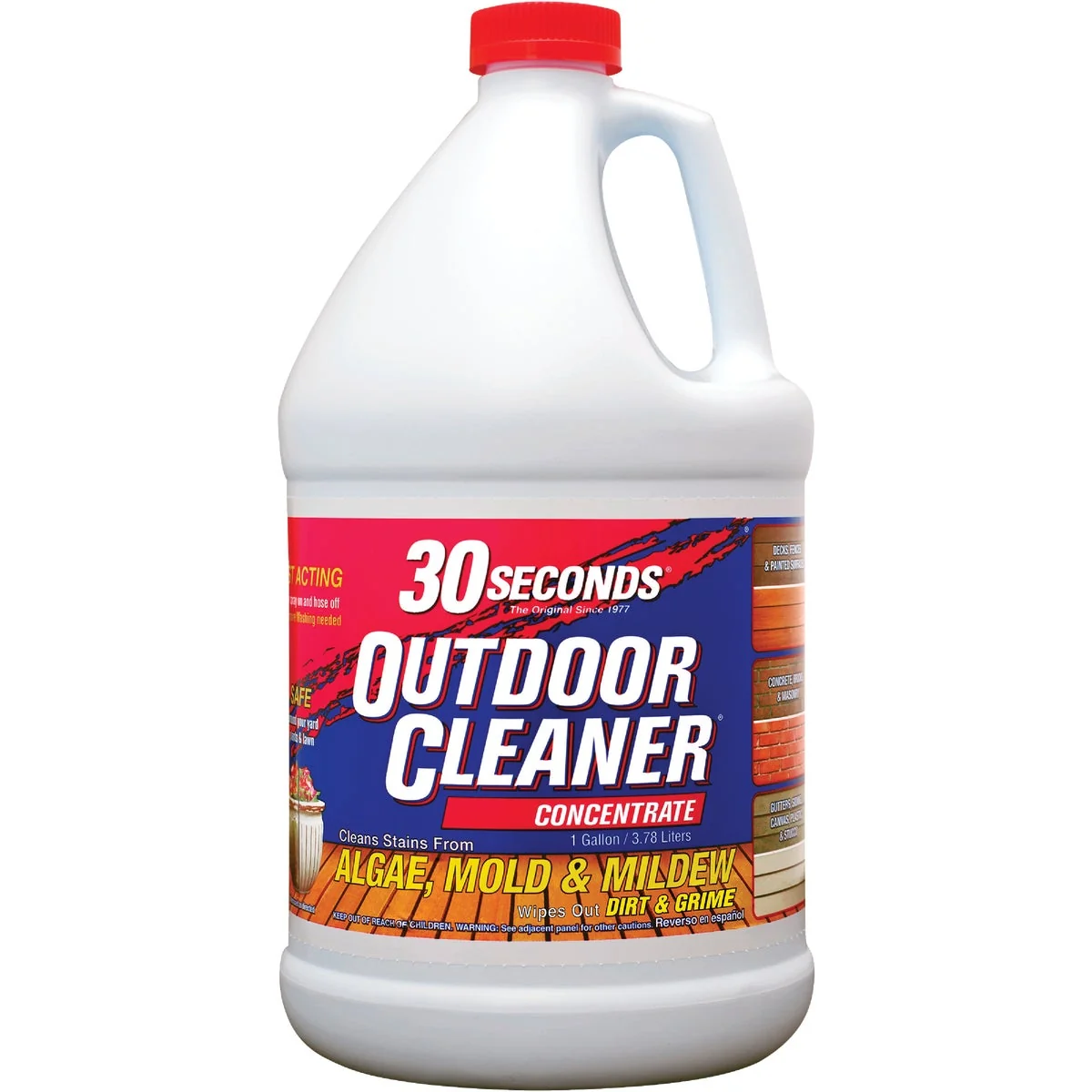 Innovative 30 seconds Outdoor Cleaner 1 Gal. Concentrate Algae Mold Mildew Stain Remover Fashionable