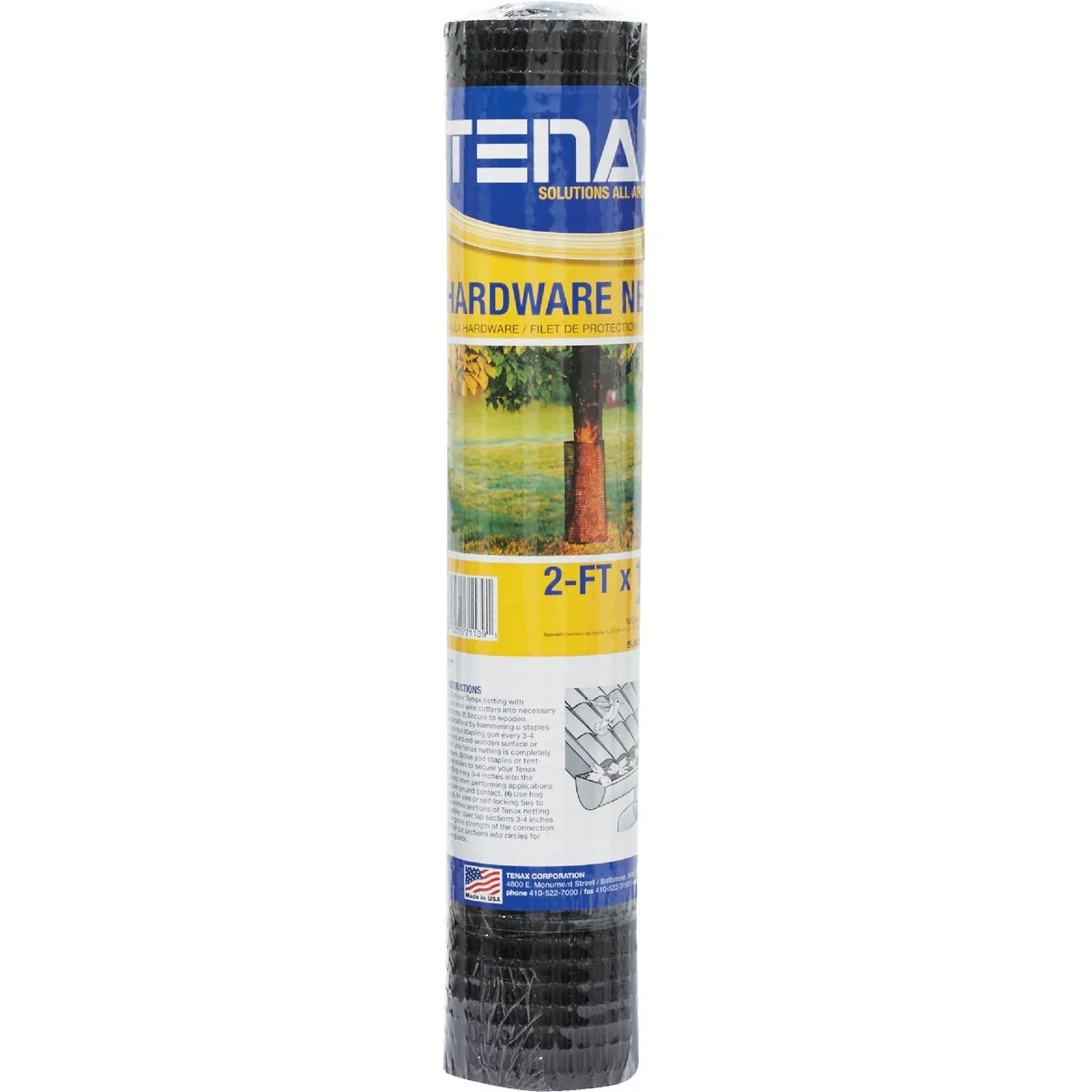 Premium Material Tenax 2 Ft. H. x 15 Ft. L. Plastic Hardware Netting Garden Fence Black Official