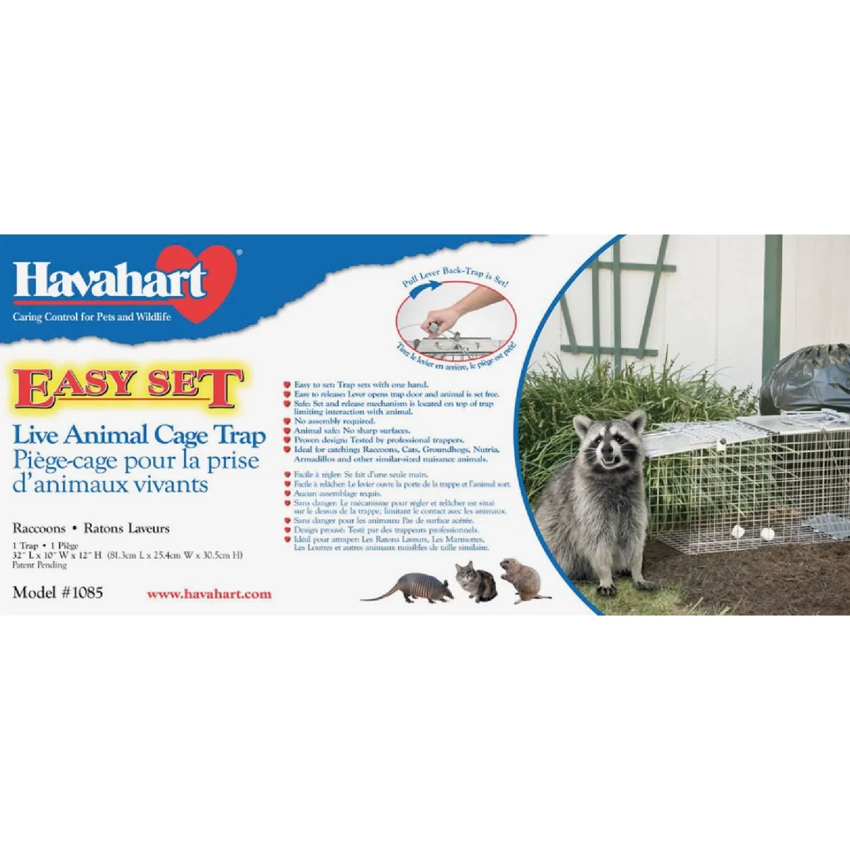User-Friendly Havahart Easy Set Galvanized Steel 32 In. Live Raccoon Trap Dependable