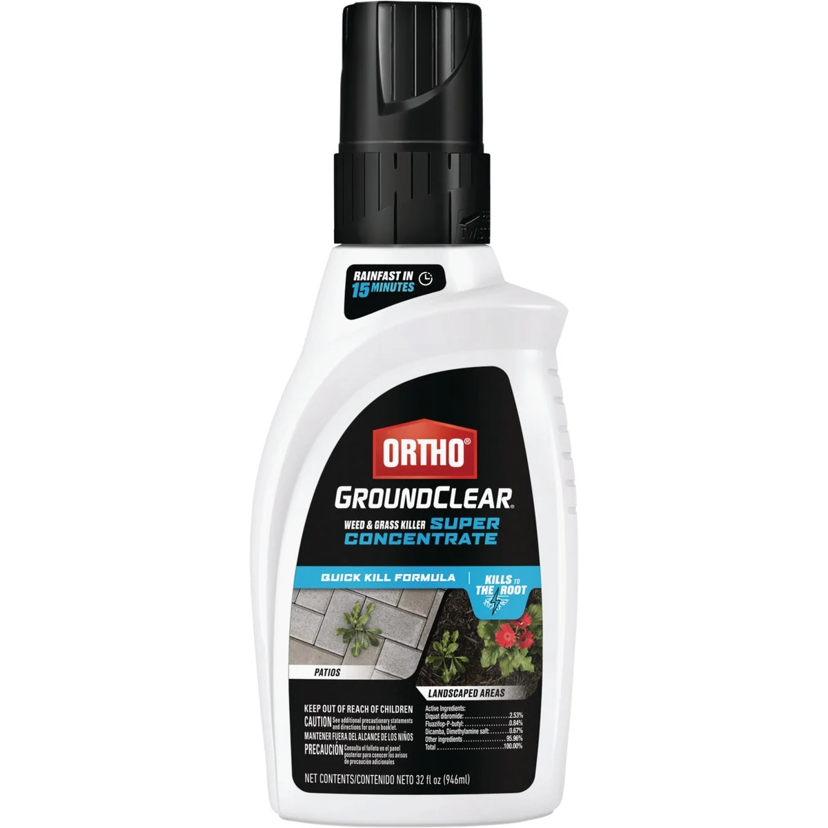 Durable Ortho GroundClear 32 Oz. Super Concentrate Weed Killer Next-Generation