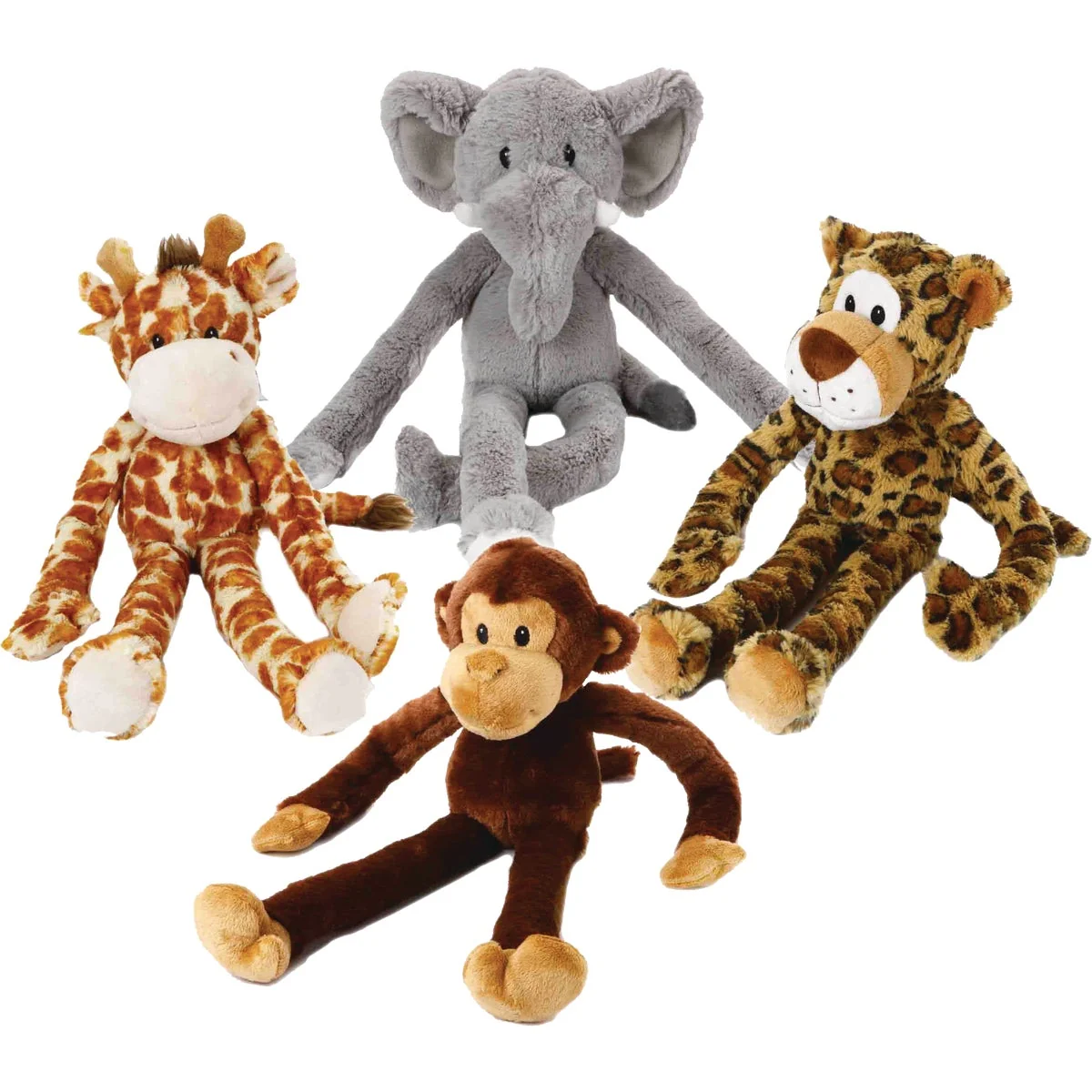 Prestigious Multipet Swingin' Safari 19 In. Squeaky Plush Dog Toy Fashionable