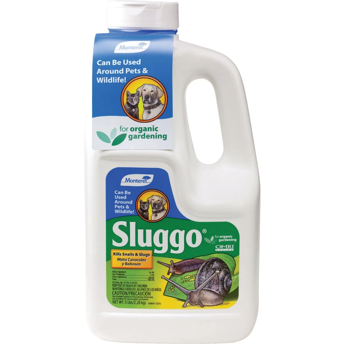 Official Monterey Sluggo 5 Lb. Ready To Use Granules Organic Slug Snail Killer Original Design