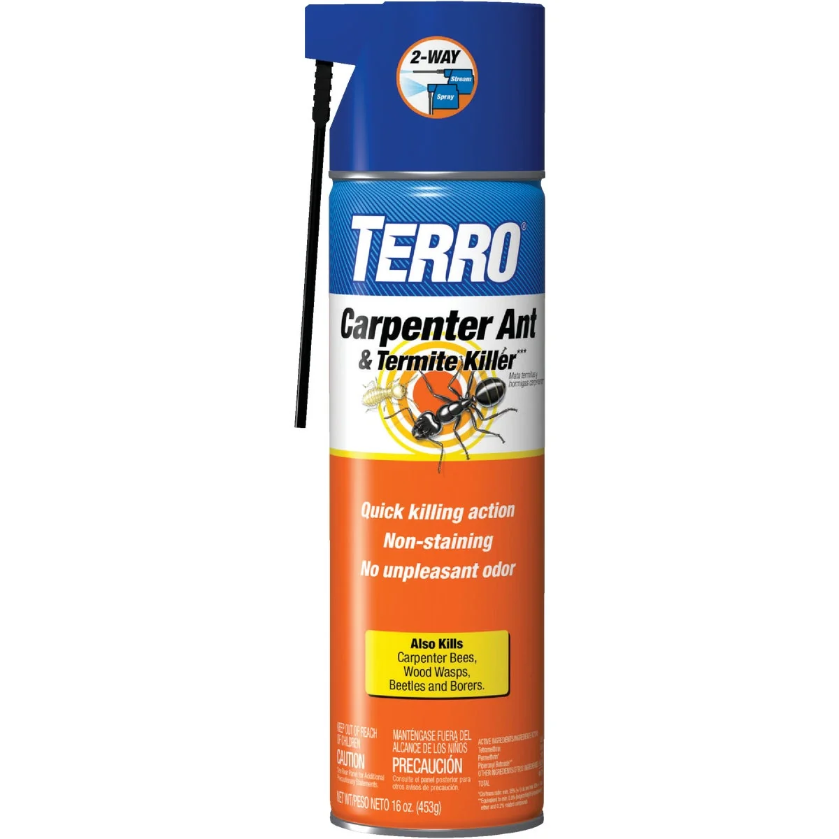 Carefully Designed Terro 16 Oz. Aerosol Spray Carpenter Ant Termite Killer 2-Way Spray Expertly Made