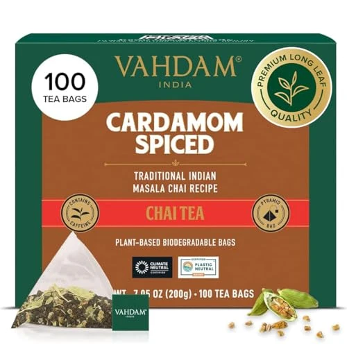 Verified Cardamom Chai Tea Bags 100 Count Long-Lasting