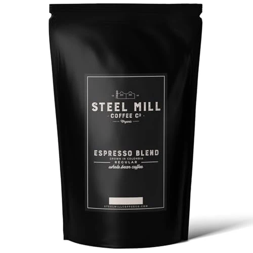 Powerful Espresso Blend Dark Roast Whole Bean Coffee 32 Ounce Green