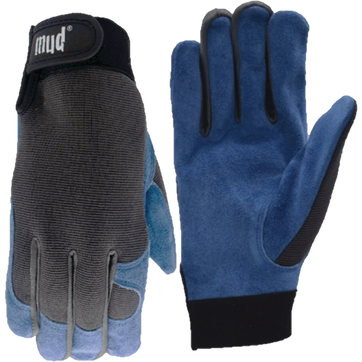 Effective Mud Women's Medium Large Split Leather Blueberry High Dexterity Garden Glove Lightweight