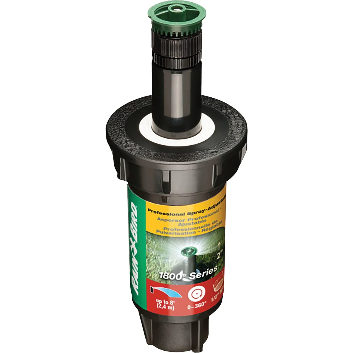 Green Rain Bird 2 In. Full Circle Adjustable 8 Ft. Rotary Sprinkler Fine Crafted