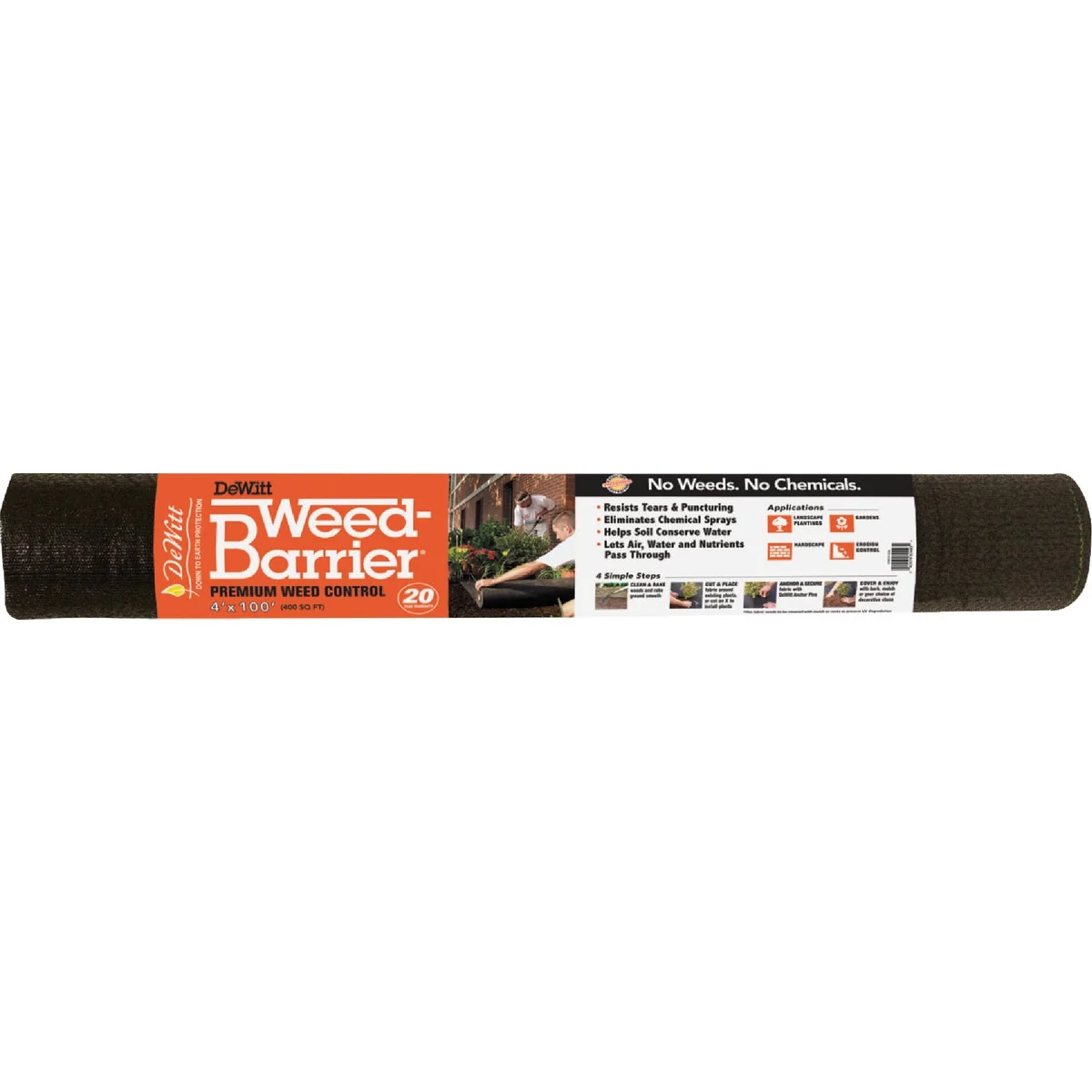 Minimalist DeWitt Weed Barrier 4 Ft. W. x 100 Ft. L. Polyester 20-Year Premium Weed Control Landscape Fabric Convenient
