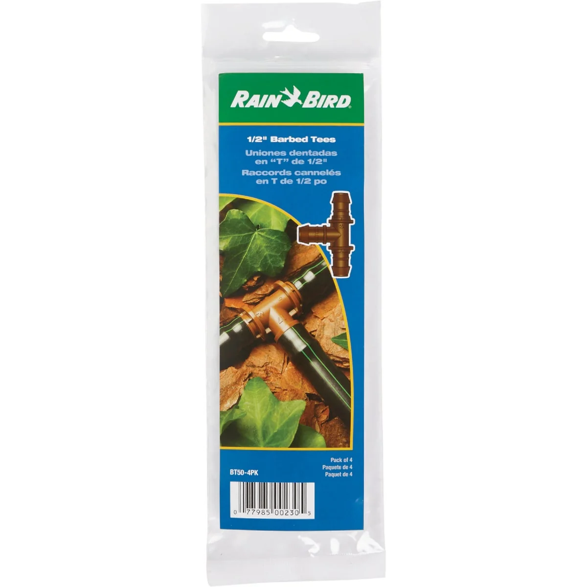 Safe Rain Bird 1 2 In. Barb x 1 2 In. Barb Tee 4-Pack Lightweight