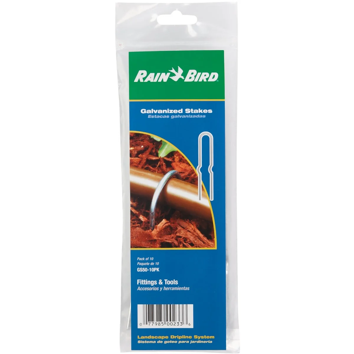 Unique Rain Bird 1 2 In. Tubing Galvanized Steel Stake 10-Pack Verified