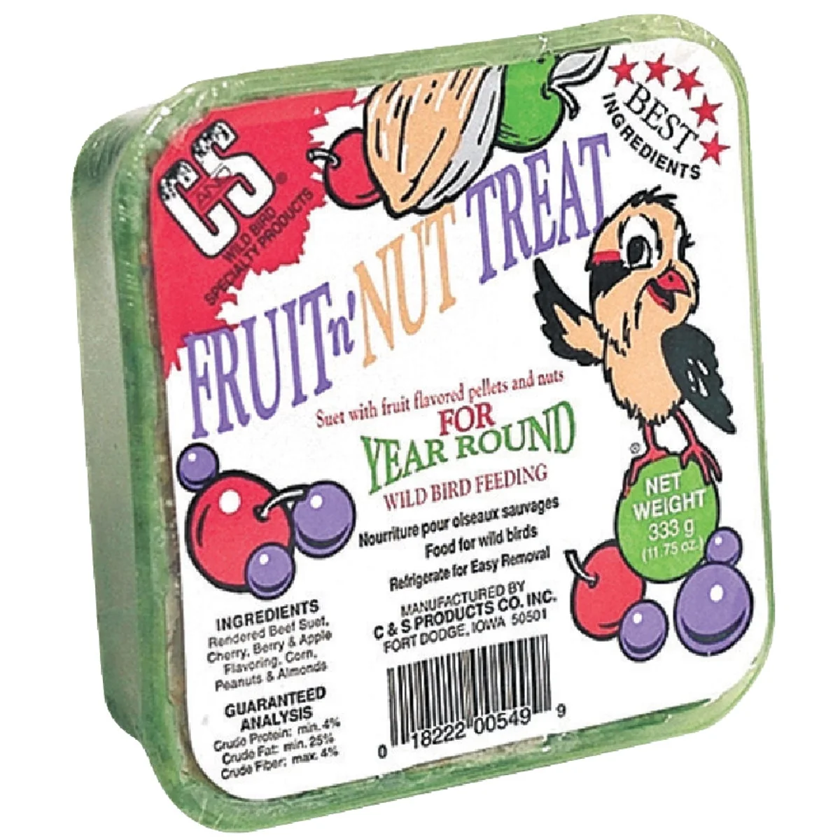 Original Design C S 11.75 Oz. Fruit Nut Treat Suet Selected