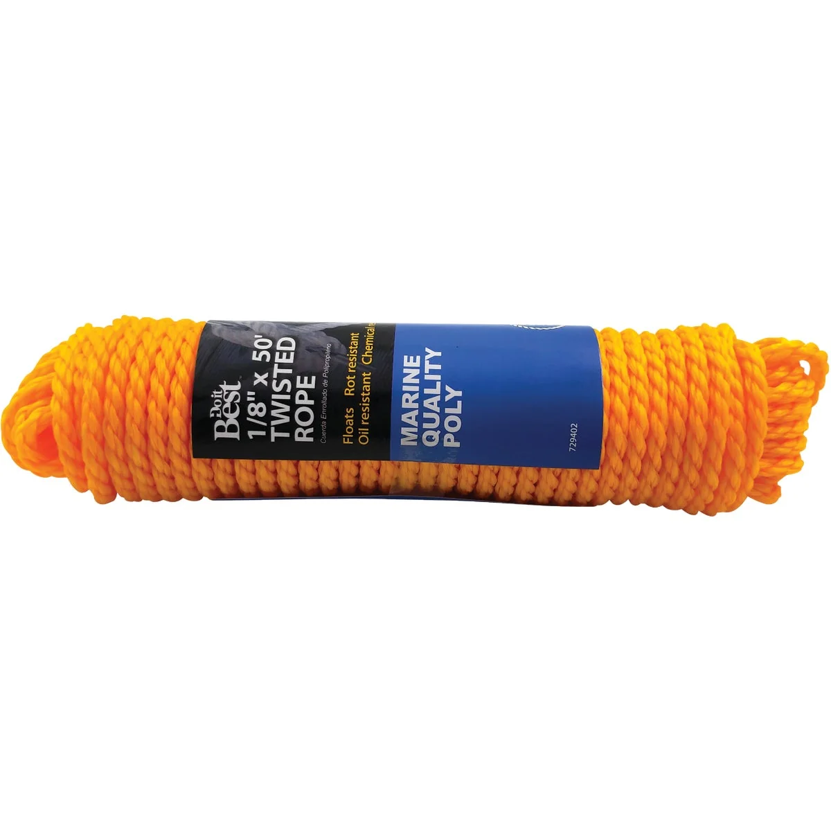 Expertly Made Do it 1 4 In. x 50 Ft. Yellow Twisted Polypropylene Packaged Rope Traditional