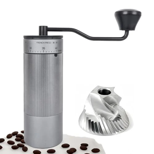 Soft Mini Manual Coffee Grinder With 40 Adjustable Settings Organic