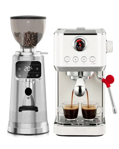 Flexible E2 Gen3 Espresso Machine with G3 64mm Flat Burr Coffee Grinder Natural