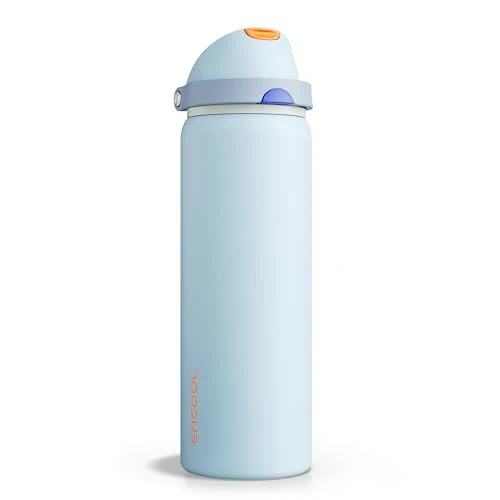 Smart Insulated Water Bottle with Straw Stainless Steel Water Bottle with Push Button Lid Prestigious