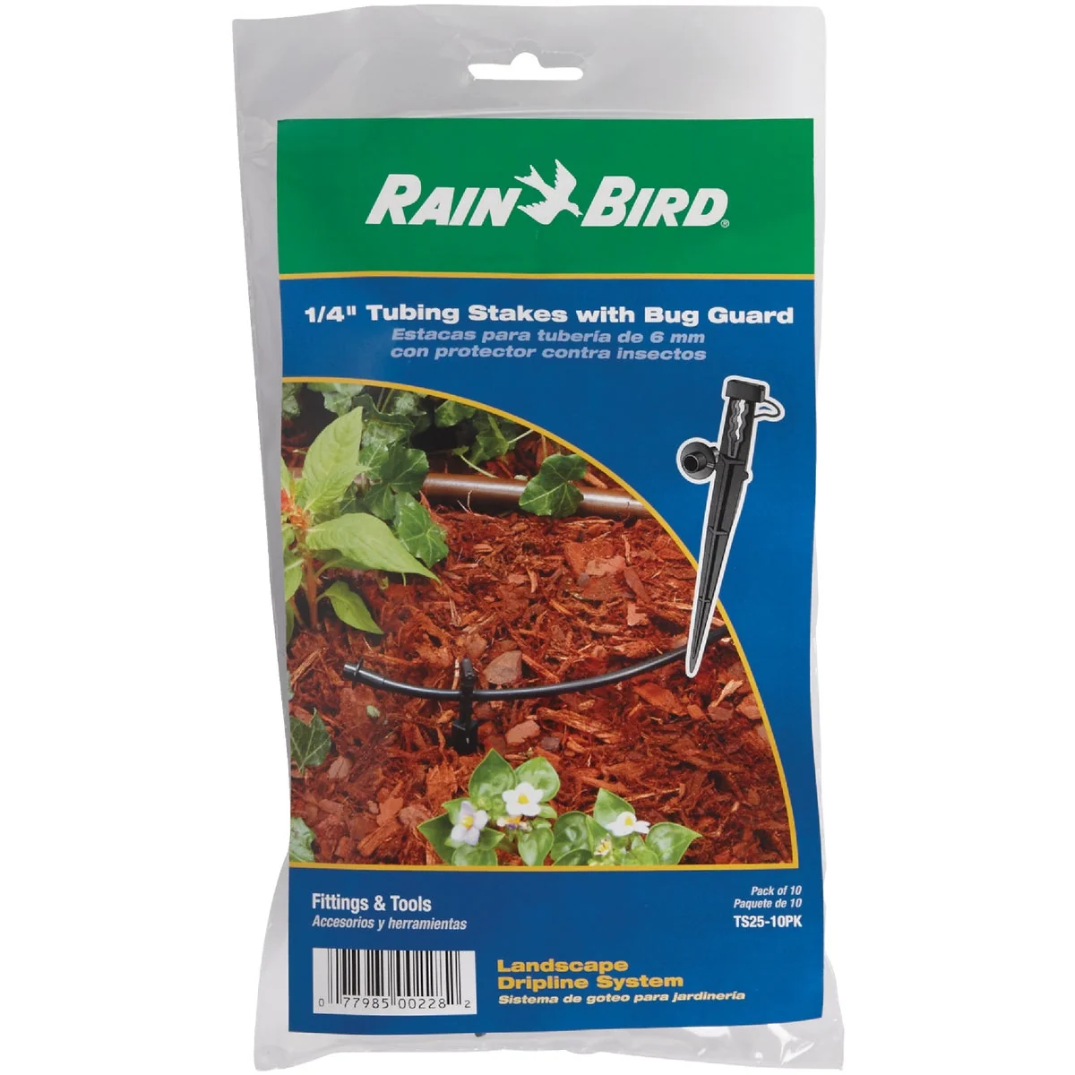 Fine Crafted Rain Bird 1 4 In. Tubing Plastic Tubing Stake with Bug Guard 10-Pack Premium Material