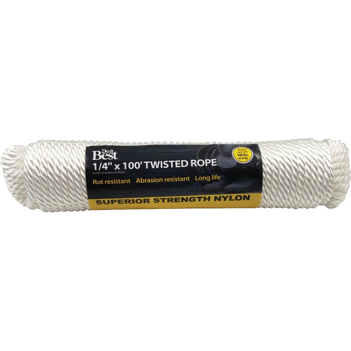 Optimized Do it 1 4 In. x 100 Ft. White Twisted Nylon Packaged Rope Prestigious