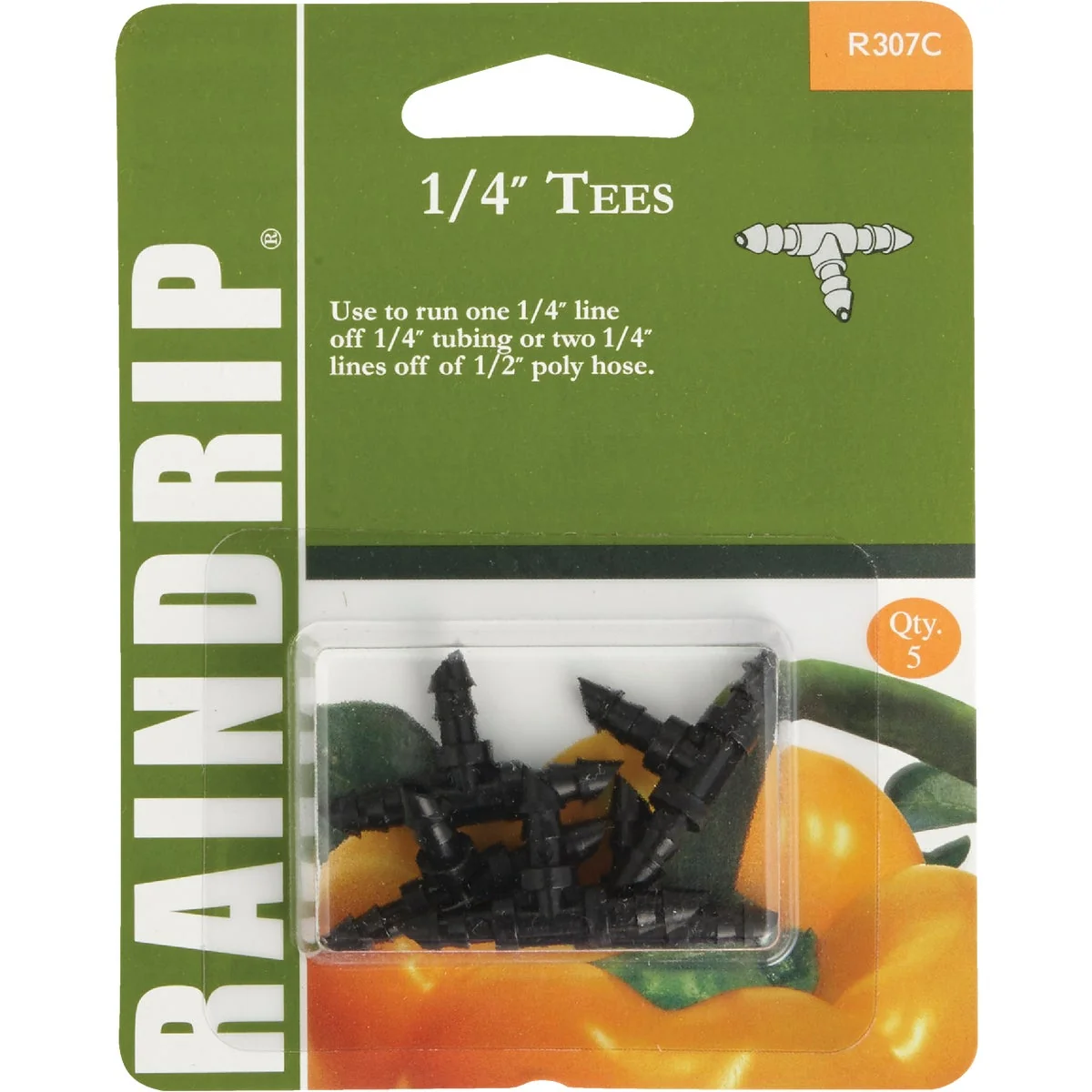 Fine Raindrip 1 4 In. Barb x 1 4 In. Barb Tee 5-Pack Official