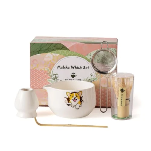 Relaxed Matcha Set with Dog Pattern Exceptional