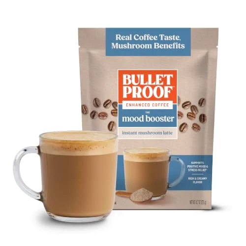 Carefully Designed Mood Booster Latte Instant Mushroom Coffee 4.7oz 4.7 Ounce Expertly Made