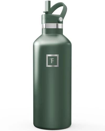 User-Friendly 32 oz Narrow Mouth Water Bottle with Straw Secure