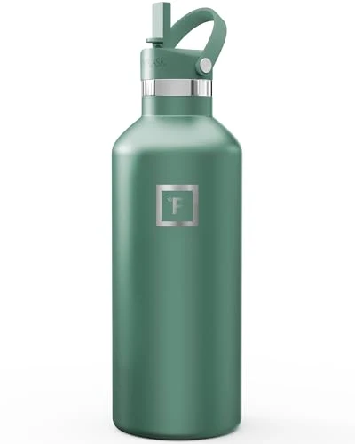 Safe 32 oz Narrow Mouth Water Bottle with Straw Premium