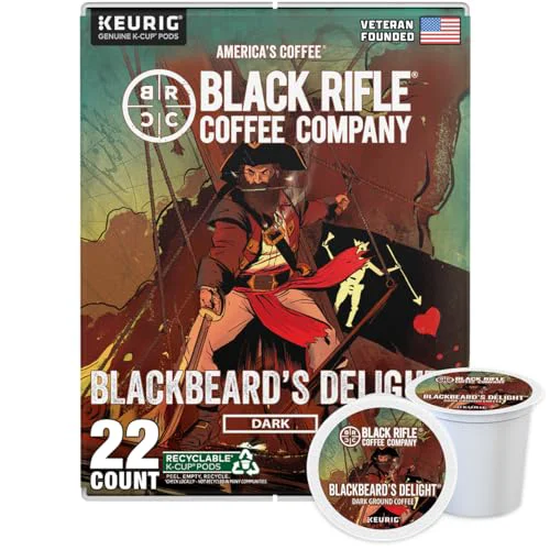High-Quality Black Rifle Coffee Dark Roast K Cup Coffee Blackbeard's Delight 22 Count Smart
