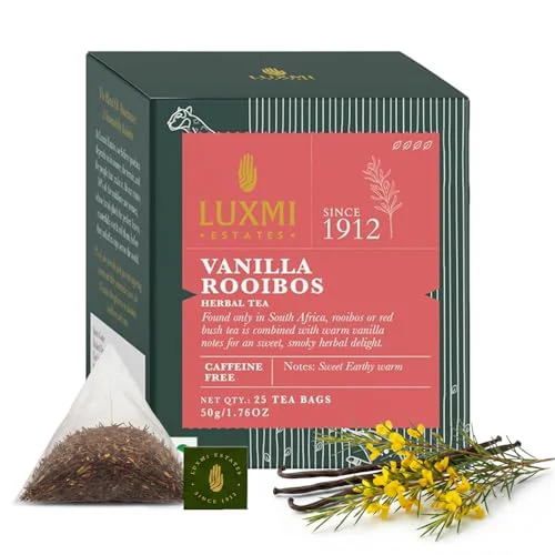 Minimalist Estates Vanilla Rooibos Herbal Tea 25 Count Long-Lasting