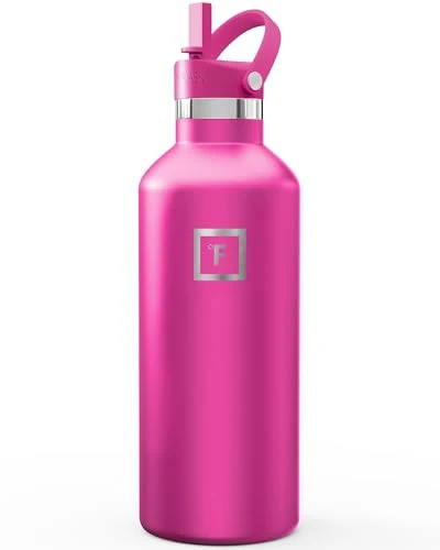 Pure 32 oz Narrow Mouth Water Bottle with Straw Modern