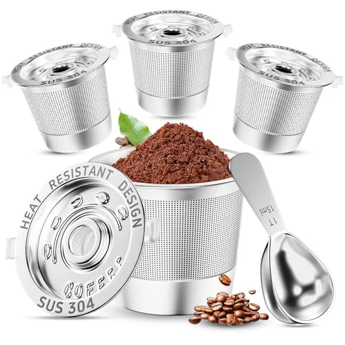 Natural 4 Pack Reusable K Cups for Keurig 1.0 4 Count Clean
