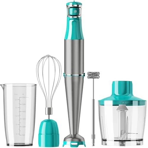 Powerful Immersion Blender Handheld 5 in 1 Hand Blender Set 1100W Heavy Duty Genuine