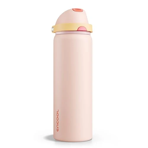 Long-Lasting Insulated Water Bottle with Straw Reusable