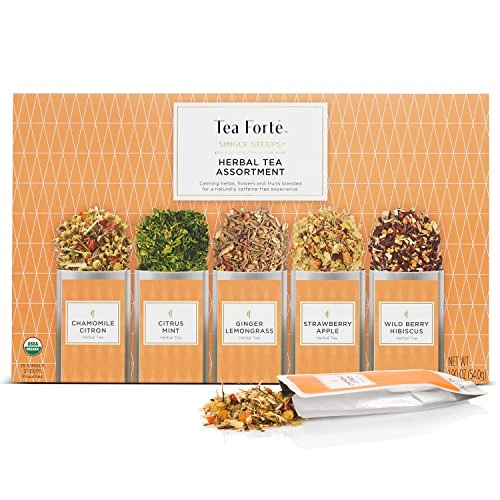 Premium Material Single Steeps Loose Leaf Tea Sampler 15 Count Exclusive